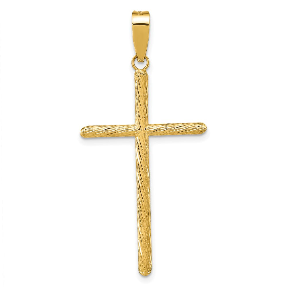 Gold Hollow Latin Cross Pendant