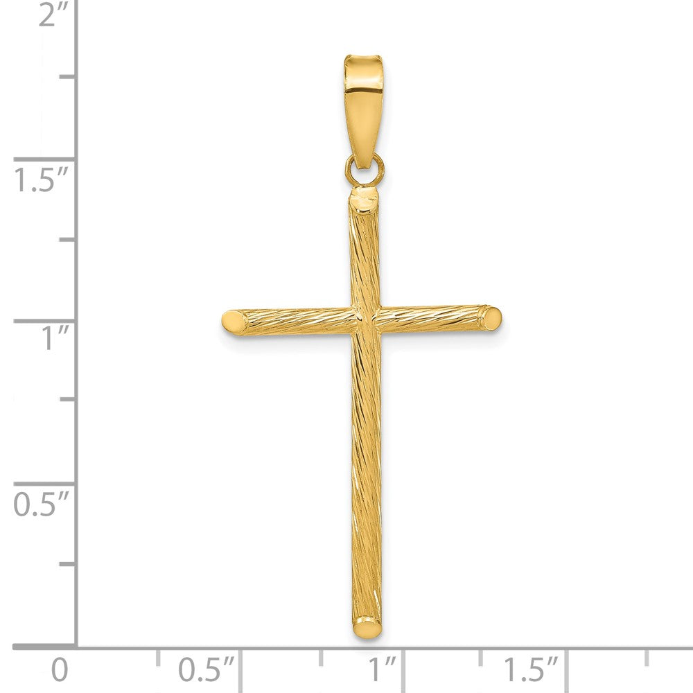 Gold Hollow Latin Cross Pendant