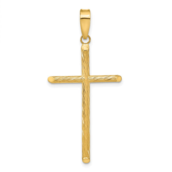 Gold Hollow Latin Cross Pendant