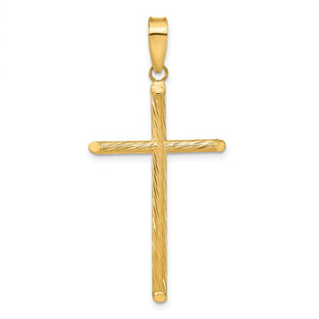 Gold Hollow Latin Cross Pendant