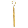 14K Polished and Textured Fancy Cross Pendant