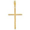 14K Polished and Textured Fancy Cross Pendant
