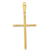 14K Polished and Textured Fancy Cross Pendant