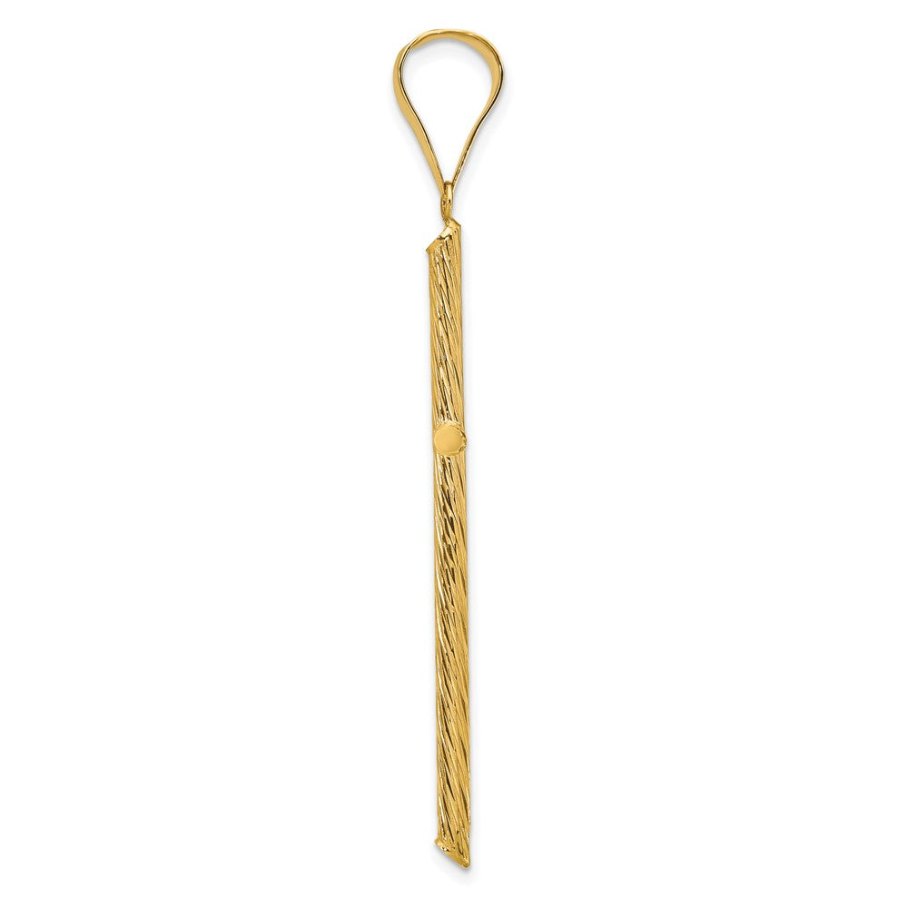 Gold Hollow Latin Cross Pendant