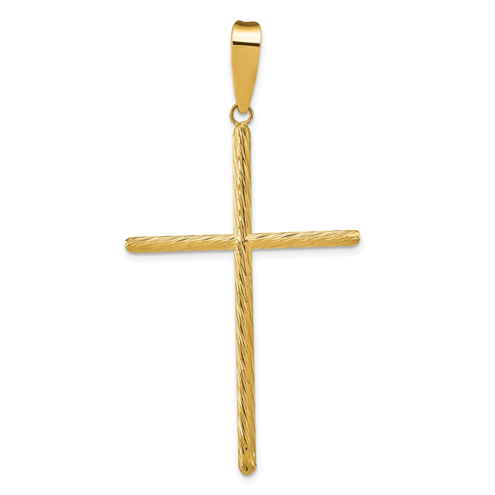 Gold Hollow Latin Cross Pendant