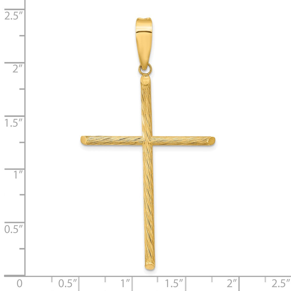Gold Hollow Latin Cross Pendant
