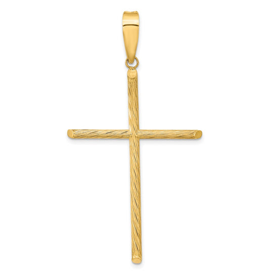 Gold Hollow Latin Cross Pendant