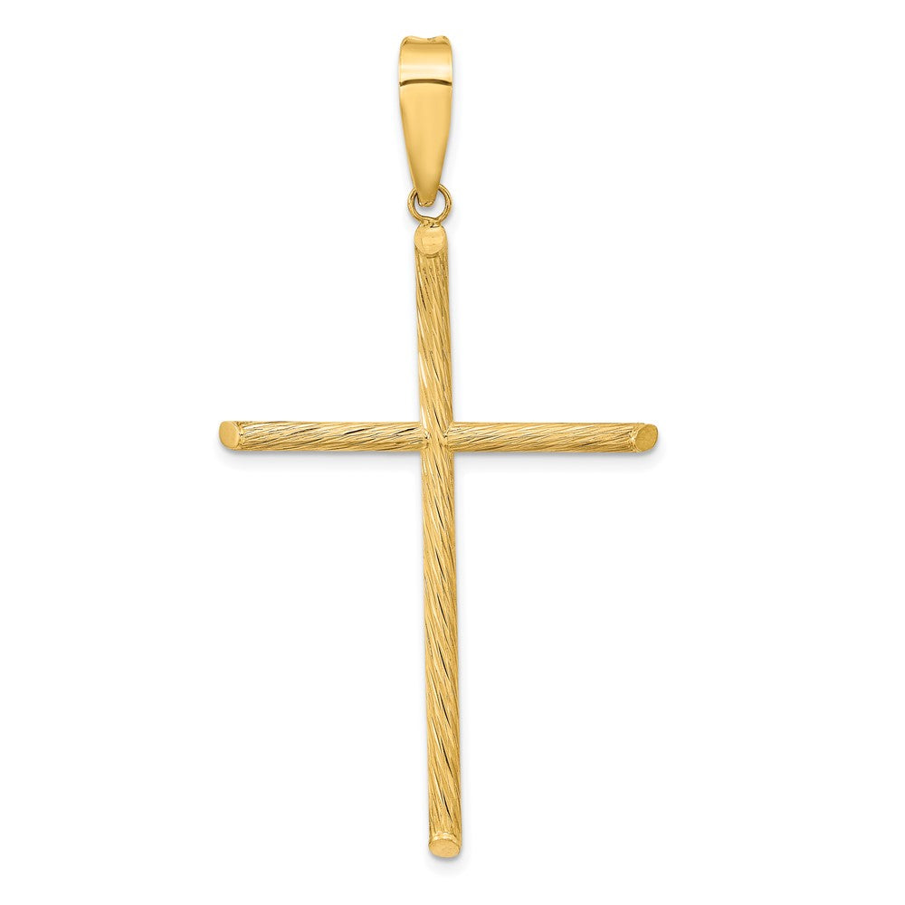 Gold Hollow Latin Cross Pendant