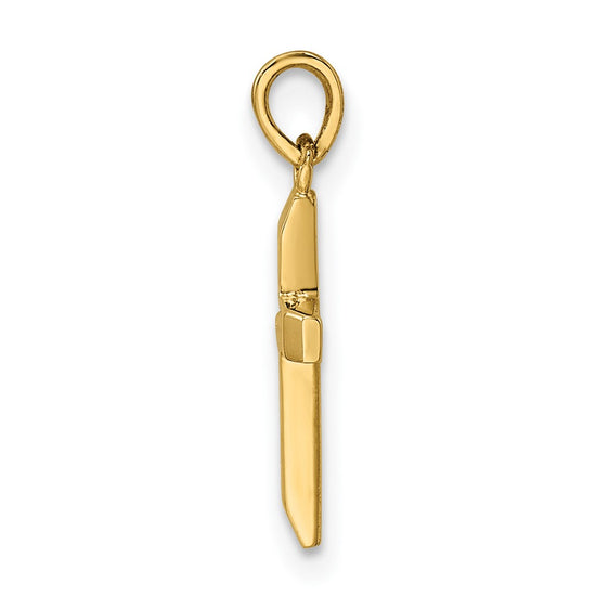 Gold Latin Cross Pendant