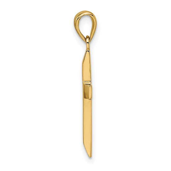 Gold Latin Cross Pendant