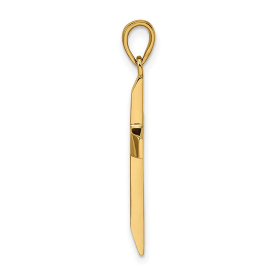 Gold Latin Cross Pendant