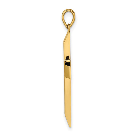 Gold Latin Cross Pendant