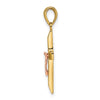 14k Yellow and Rose Gold with White Rhodium Beveled Medium Crucifix Pendant