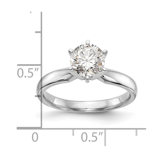 Platinum 2 ct. Medium-Weight Comfort-Fit 6-Prong Oval Ring Mounting