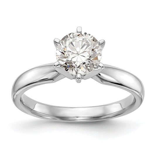 Platinum 2 ct. Medium-Weight Comfort-Fit 6-Prong Oval Ring Mounting