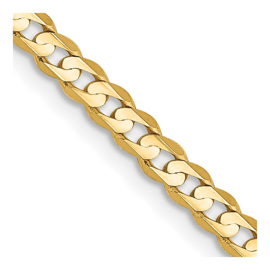 Gold (10K & 14K) Open Concave Curb Chain