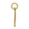 14k Small Elongated Number 12 Charm
