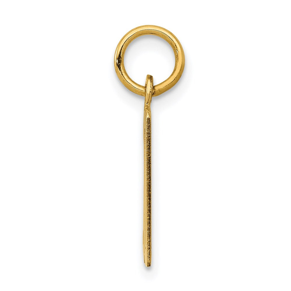 14k Small Elongated Number 30 Charm