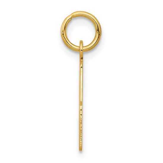 14k Small Elongated Number 33 Charm