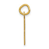 14k Small Elongated Number 35 Charm