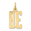 14k Small Elongated Number 38 Charm