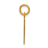 14k Small Elongated Number 47 Charm