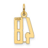 14k Small Elongated Number 48 Charm