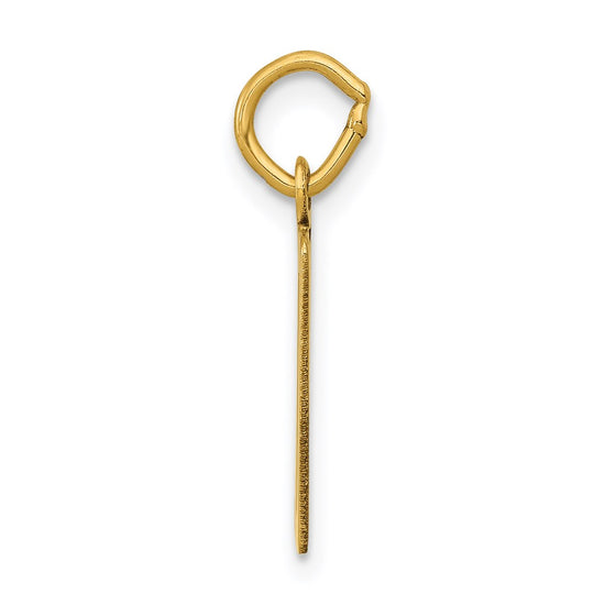 14k Small Elongated Number 50 Charm