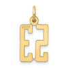 14k Small Elongated Number 53 Charm