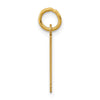 14k Small Elongated Number 61 Charm