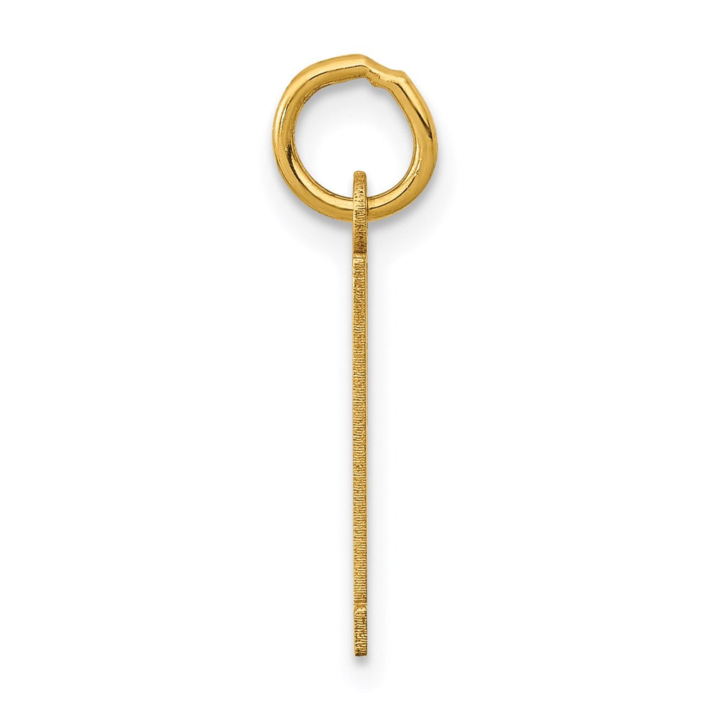 14k Small Elongated Number 61 Charm