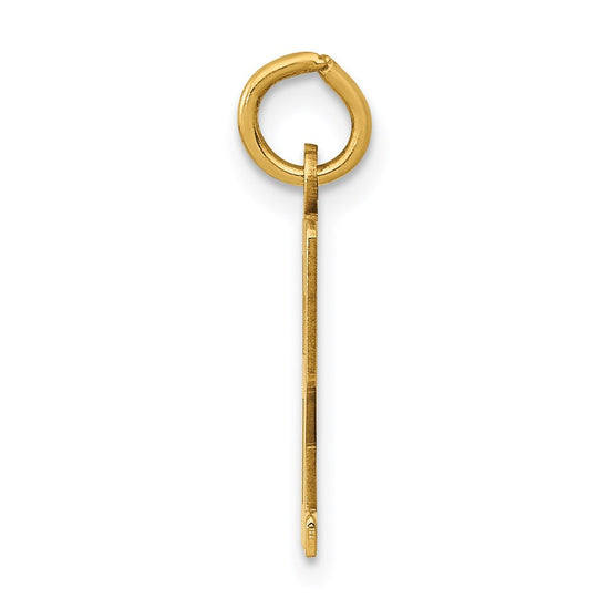 14k Small Elongated Number 62 Charm