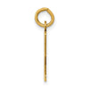 14k Small Elongated Number 62 Charm
