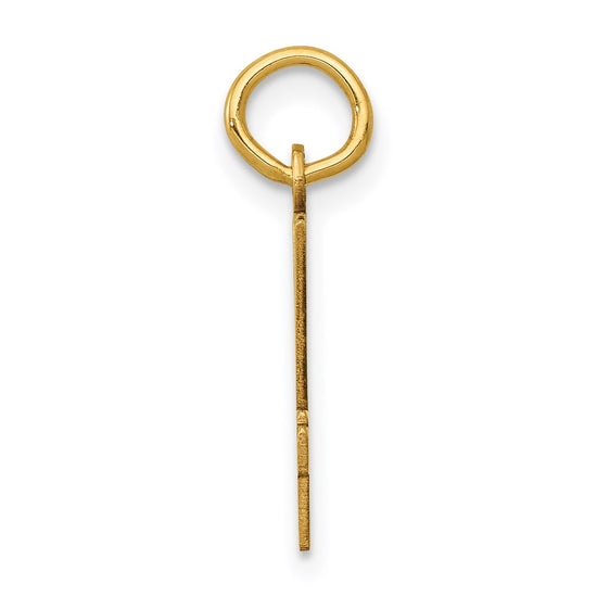 14k Small Elongated Number 64 Charm