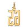 14k Small Elongated Number 65 Charm
