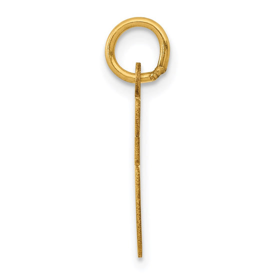 14k Small Elongated Number 66 Charm