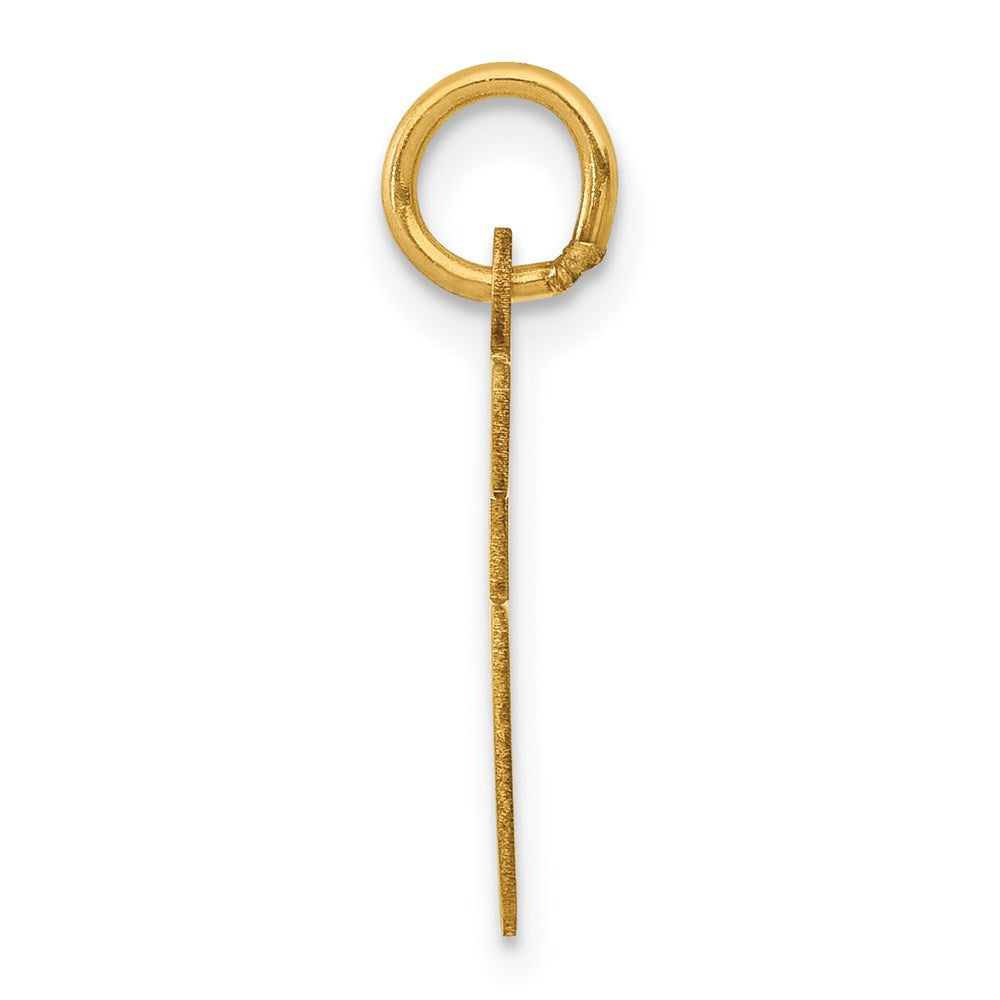 14k Small Elongated Number 66 Charm