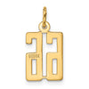 14k Small Elongated Number 66 Charm