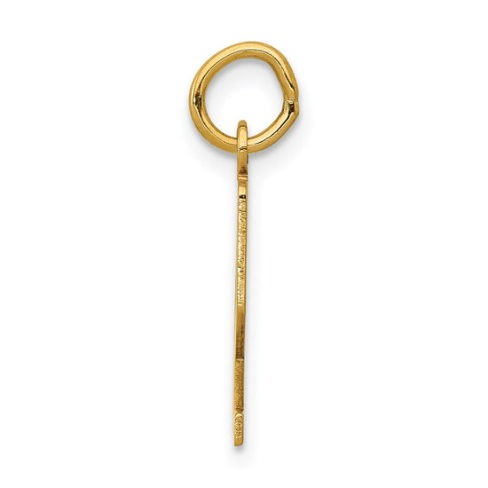 14k Small Elongated Number 72 Charm