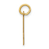 14k Small Elongated Number 74 Charm