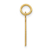 14k Small Elongated Number 75 Charm