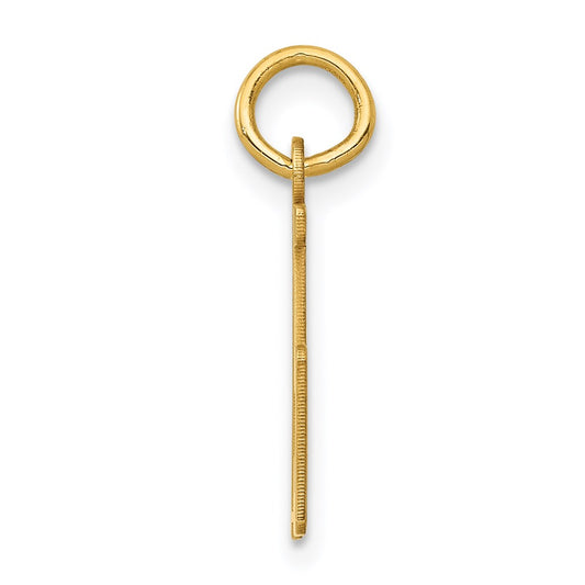 14k Small Elongated Number 75 Charm