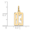 14k Small Elongated Number 83 Charm