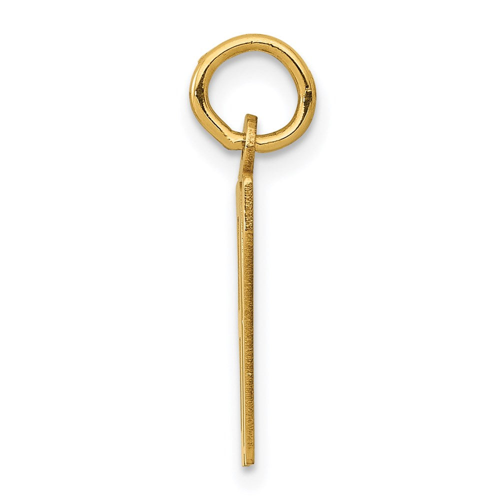 14k Small Elongated Number 87 Charm
