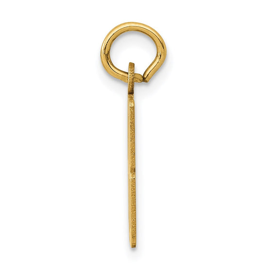 14k Small Elongated Number 88 Charm