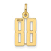 14k Small Elongated Number 88 Charm