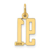14k Small Elongated Number 91 Charm