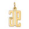 14k Small Elongated Number 96 Charm