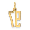 14k Small Elongated Number 97 Charm