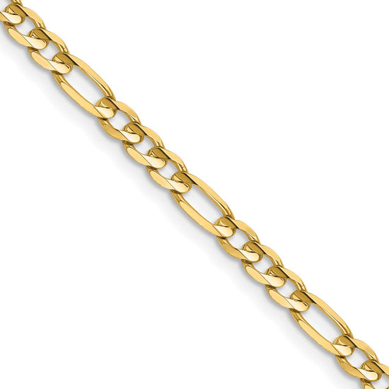 Gold (10K & 14K) Concave Open Figaro Chain